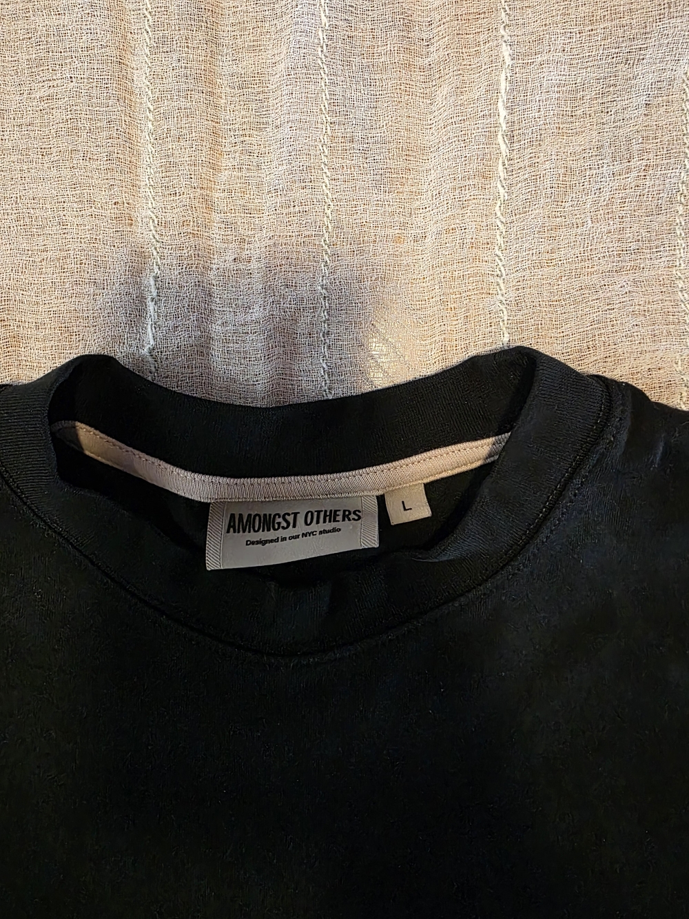 Amongst Others Men's Black Crew Neck Shirt
